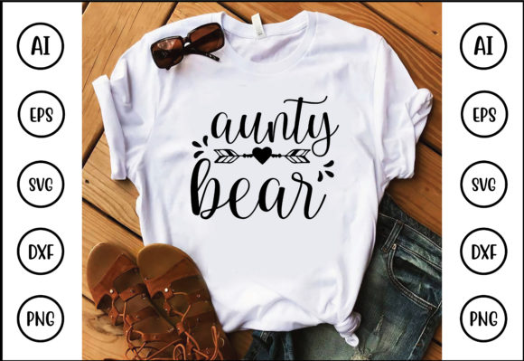 Aunty Bear Graphics for T-Shirt Designs