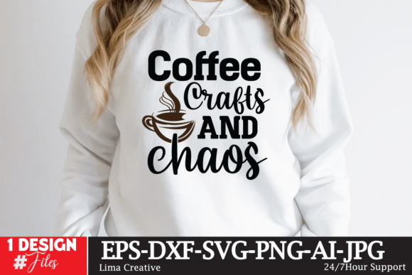 Coffee Crafts and Chaos Design: T-Shirt Graphics for Local Branding