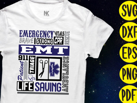 EMT & Paramedic Medical Graphics for T-Shirt Designs